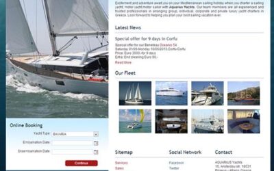 Νέο site για την Aquarius Yacht