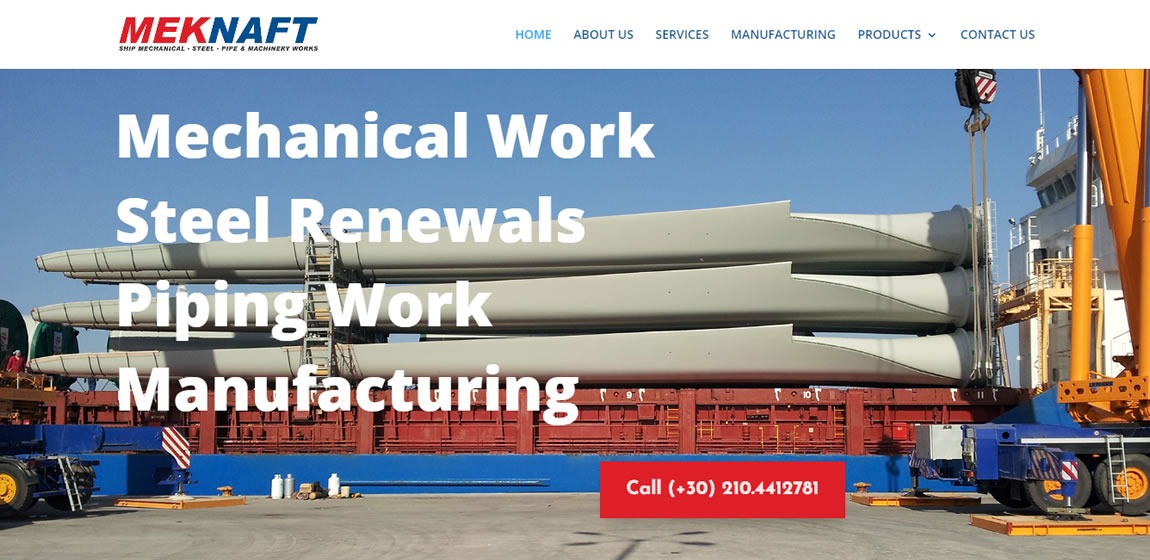 General Ship Repairs website for meknaft.gr