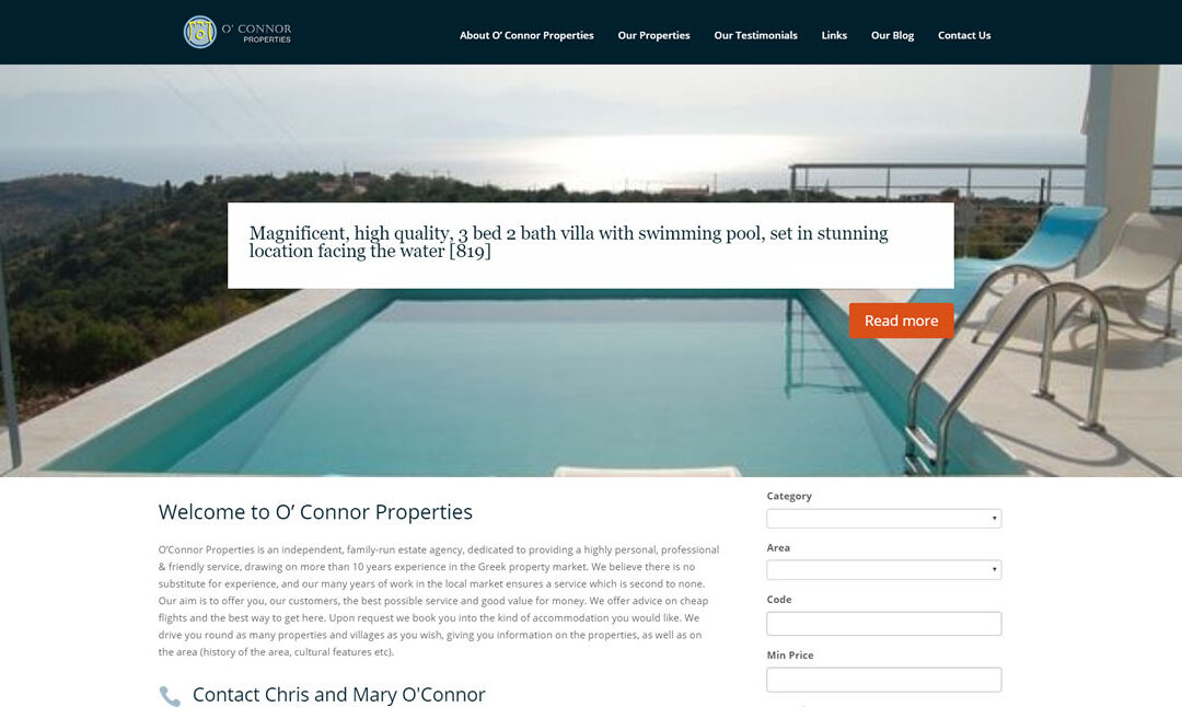 Εταιρικός ιστότοπος ακινήτων της oconnorproperties.gr
