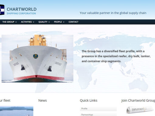 chartworld.gr, the new corporate website of Chartworld S.A.
